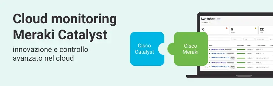 Cloud monitoring Meraki Catalyst: innovazione e controllo avanzato nel cloud